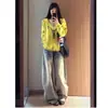 Jeans Rectos Rasgados Estilo Americano para Mujer, Nuevo Otoño Tallas Grandes, Figura de Pera, Pantalones de Pierna Ancha Adelgazantes de Cintura Alta