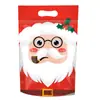 Saco de doces de Natal transfronteiriço, saco autovedante de desenho animado, saco stand-up para lanches, biscoitos, flocos de neve, doces, saco selado com zíper, saco de presente