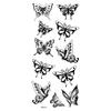 En stock Venta al por mayor Etiqueta de tatuaje de flor Rosa Loto Peonía Melanina Flor Mariposa Tótem Etiqueta de tatuaje impermeable