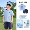 Conjunto Deportivo de Dos Piezas Estilo Europeo para Niños Camiseta de Manga Corta y Shorts Atuendo de Verano 2026 Nueva Ropa Infantil para Niños y Bebés Temporada de Verano