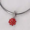 Moda europea DIY accesorios para pulseras de cuentas doble pétalo gota de aceite diamante colgante aleación accesorios ventas directas de fábrica