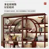 Nova prateleira de exibição estilo chinês para sala de estar, armário de chá de parede, novo modelo 2026, estante de exibição multi-tesouro de alta qualidade, suporte para bule de argila roxa