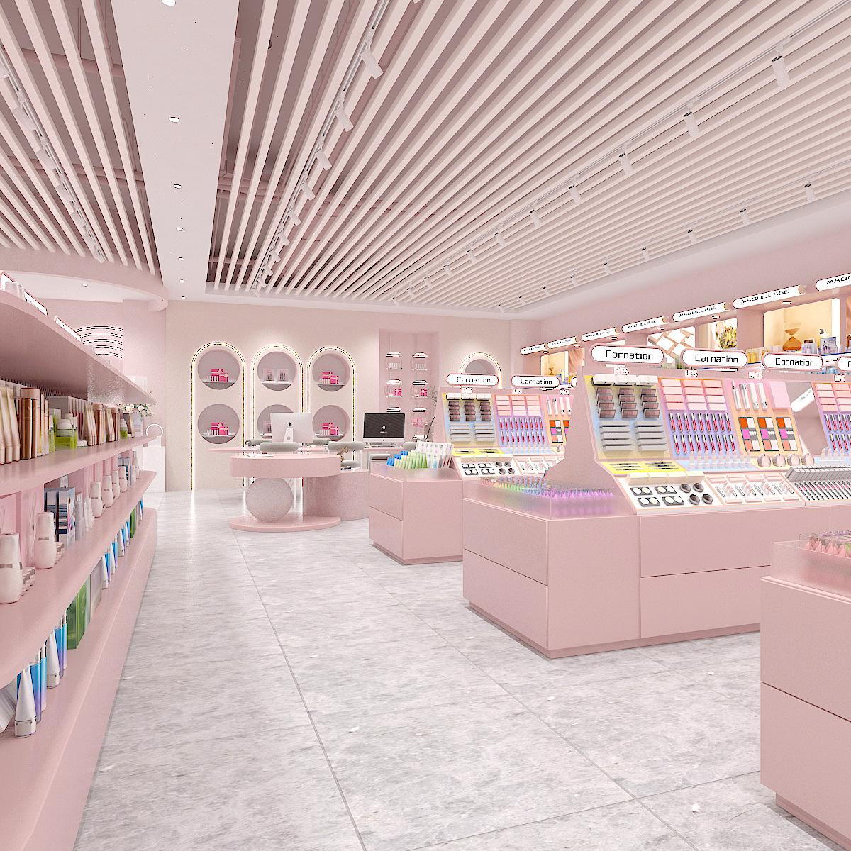 整店输出 化妆品 货架展示柜004