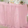 Mantel de Tul Perlado para Mesa de Boda al Aire Libre, Fiesta de Postres, Decoración del Hogar, Mantel, Caminos de Mesa, Cortina de Fondo para Fotografía, Telón de Fondo