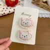Novo Presilha de Cabelo Laço de Renda Xadrez Urso Elástico de Cabelo Macio Fofo Desenho Animado Bebê Versátil Grampo de Cabelo Faixa de Cabelo para Meninas