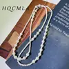Colar de Camadas de Cristal e Pérola de Nicho Transfronteiriço para Mulheres, Estilo de Alto Padrão, Longo Cheongsam, Corrente de Contas de Luxo Leve Inspirada em Chanel de Alta Qualidade