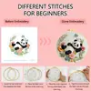 Kit de Bordado de Panda Transfronterizo Nórdico Ins Decoración de Sala de Estar Hecho a Mano DIY Arte de Pared Venta al por Mayor desde Fabricante