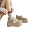 Mocasines Versátiles con Pegatina Mágica para Mujer 2026 Nuevo Otoño Retro Suela Gruesa Aumentadores de Altura Completamente Cubiertos Zapatos Birkenstock