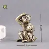 Juego Completo de Figuritas de los Doce Animales del Zodiaco de Latón: Rata, Buey, Tigre, Conejo, Dragón, Serpiente, Caballo, Oveja, Mono, Gallo, Perro, Cerdo. Set Completo de Figuras de Animales del Zodiaco