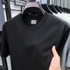 Algodão Amoníaco Líquido 7A Punhos e Barra Antibacterianos Laminado Sem Costura Nova Camiseta de Gola Redonda Masculina Atacado Transfronteiriço Dropshipping