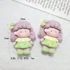 Muñeca de niña de dibujos animados linda, accesorios de resina, accesorios para el cabello DIY con pegamento de crema, diademas, taza de agua, hebillas de zapatos, materiales para colgantes al por mayor