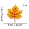 Parche de Tela de Cosecha de Otoño de Dibujos Animados Transfronterizo Calabaza Miel Hoja de Arce Decoración de Fiesta Parche de Serie de Plantas Bordado por Computadora