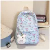 2026 nuevo y lindo estampado floral, dulce y fresco, estilo femenino, mochila suave y elegante para estudiantes universitarios, de preparatoria y de secundaria
