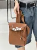 Nueva Bolsa de Pecho Kelly 2025 Piel Genuina Togo Primera Capa Piel de Vaca Bolso Cruzado Casual para Hombro Bolsa de Cintura Kelly Bolsa de Pecho para Mujer