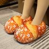 Zapatillas de Casa para Pan Transfronterizas Hamburguesa Tostada Invierno Suela Suave Felpa Cálido Zapatos de Algodón Zapatos de Casa para Pareja