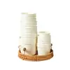 Tazones y Vasos de Papel Desechables Gruesos Personalizados para Helado, Tazones de Papel Doble Pe, Vasos de Degustación, Vasos de Yogur de Leche de Doble Pared