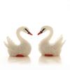 Decoraciones paisajísticas de peceras de pato mandarín y cisne blanco de fábrica, adornos pequeños de resina para acuarios, rocallas, bonsáis y micropaisajes.