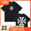 [Código Europeo Transfronterizo] Camiseta de Moda de Verano para Mujer y Hombre Camiseta con Estampado de Cuchillo Corto Costa Oeste Manga Corta Casual Cuello Redondo t
