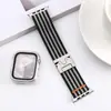 Adecuado para Apple S11 Watch con Correa Tejida de Nailon con Textura Rayada y Hebilla de Paracaídas Iwatch10Se9