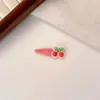 Presilha de Cabelo Fofa e Realista de Morango e Cereja para Meninas, Presilha Doce e Versátil para Franja para Estudantes, Acessório de Cabelo