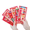 Bolsa Criativa Nova de Envelope Vermelho com Desenhos de Bênçãos para Paz, Felicidade e Alegria - Envelope de Dinheiro da Sorte de Alta Qualidade para o Festival da Primavera