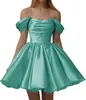 Vestido Corto de Cóctel de un Solo Hombro Estilo Europeo y Americano Transfronterizo Vestido para Fiesta de Cumpleaños Vestido de Noche Vestido Casual
