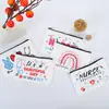 Estuche de Lona Personalizado con Diseño Colorido de Alta Calidad, Simple y de Gran Capacidad, Bolsa Portátil con Cremallera, Bolsa de Almacenamiento para Cosméticos