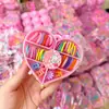Mini cabeza de princesa en caja pinza pequeña de agarre flequillo pinza frente horquilla rota banda de goma para niños no lastima anillo para el pulgar venta al por mayor