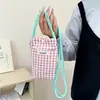 Bolsa xadrez para celular, bolsa para guardar itens diversos, porta-chaves e moedas para passear, pequena bolsa de pano de mão, bolsa para celular atacado