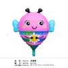 Globo de aire flotante de abeja de película de aluminio de dibujos animados transfronterizo, puesto de parque de helio, fiesta de cumpleaños infantil, globos de animales nuevos