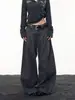 Calça jeans de trabalho estilo retro americano, unissex, novo design primavera/outono, modelagem solta, calça pantalona versátil, moderna