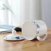 Taza de Té de Cerámica Jingdezhen con Tapa, Taza de Oficina, Taza de Agua de Porcelana Ósea, Taza para Conferencias, Taza de Té para Sala de Conferencias de Hotel