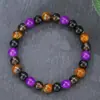 Venda Direta da Fábrica Pulseiras de Pedra Natural Transfronteiriças, Pulseiras de Contas de Cristal da Moda e Versáteis, Pulseiras de Contas Elásticas Feitas à Mão