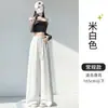 Pantalones de chándal grises para mujer, nuevo estilo de otoño, de cintura alta, pantalones tipo nube holgados, casual, relajados, pantalones rectos de pierna ancha estrecha
