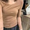 Camisa Base Outono Alta Elasticidade 312# Camisa Base Temperatura Constante Jaqueta Quente Manga Longa Roupas de Outono