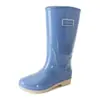 2026 Botas de Lluvia para Adultos de Color Sólido, Caña Alta, Antideslizantes, Impermeables, Zapatos de Agua de PVC para Trabajo en Cocina para Mujer