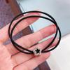 Cuerda para el cabello con forma de estrella de cinco puntas, simple, muy elástica, bonita, para el cabello, pequeña, fresca, para niñas, banda de goma, accesorios populares para el cabello