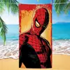 Toalla de playa Marvel Spider-Man de exportación transfronteriza, microfibra ultrafina, doble cara, absorbente, toalla de baño de playa de dibujos animados para niños
