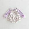 Conjunto de Roupa de Bebê Menina Moda Macacão com Suspensório de Coelho Camisa de Base Conjunto de Duas Peças Outono Novo Macacão de Engatinhar para Bebê Conjunto de Top