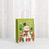 Bolsa de Tote de Papel Kraft Navideña Bolsa Roja para Regalo Nochebuena Empaque de Regalo de Año Nuevo Bolsa de Papel Bolsa para Dulces En Stock