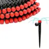 Aspersor de Micro Riego Ajustable con Pica al Suelo Agrícola 360 grados Ocho Agujeros Tapa Roja Pequeña Aspersor de Pica al Suelo Accesorios de Riego Micro Aspersor