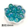 Contas redondas de acrílico 16mm furo para pendurar coloridas UV luminosas contas para bordar material para joias diy contas soltas acessórios para joias