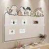 Pegatina de Pared Decorativa de Dibujos Animados para Exhibición de Fotos en Tablero de Fieltro sin Clavos, Tablero de Exhibición tipo Pegboard, Amigable con la Pared