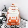 Mochila de Trabalho Estilo Japonês para Mulheres, Versão Coreana, Grande Capacidade para Ensino Fundamental e Médio, Mochila Casal Color-Blocking, Mochila de Viagem