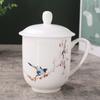 Taza de porcelana china de Tangshan, taza de té, taza de conferencia, tapa de taza, logotipo imprimible, patrón creativo, estilo de tinta, juego de regalo, marca