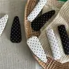 Pinza de Pelo de Lunares Blancos y Negros con Forma de Gota de Agua, Versátil y a la Moda, para Flequillo, Pinza Geométrica Rectangular, Pinza Lateral, Pasador