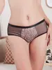 Roupa íntima feminina sexy com estampa de leopardo, puro desejo, malha elástica estampada, confortável, algodão na virilha, cintura média, calcinha 357