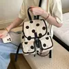 Mochila Casual de Verão Fofa Versátil com Bolinhas Bolsa Tendência 2026 Meninas Estilo Coreano de Nicho Bolsa de Viagem para Estudantes Moda