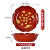 Exquisito plato de dulces rojos de nueva casa china, plato de frutas festivo para bodas, plato de frutas felices, mesa de centro para sala de estar, caja de frutas secas