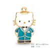 Venta Caliente Transfronteriza Dibujos Animados Sanrio Gato Kt Esmalte Aleación Colgante Joyería Collar Accesorio Componentes para Joyería DIY